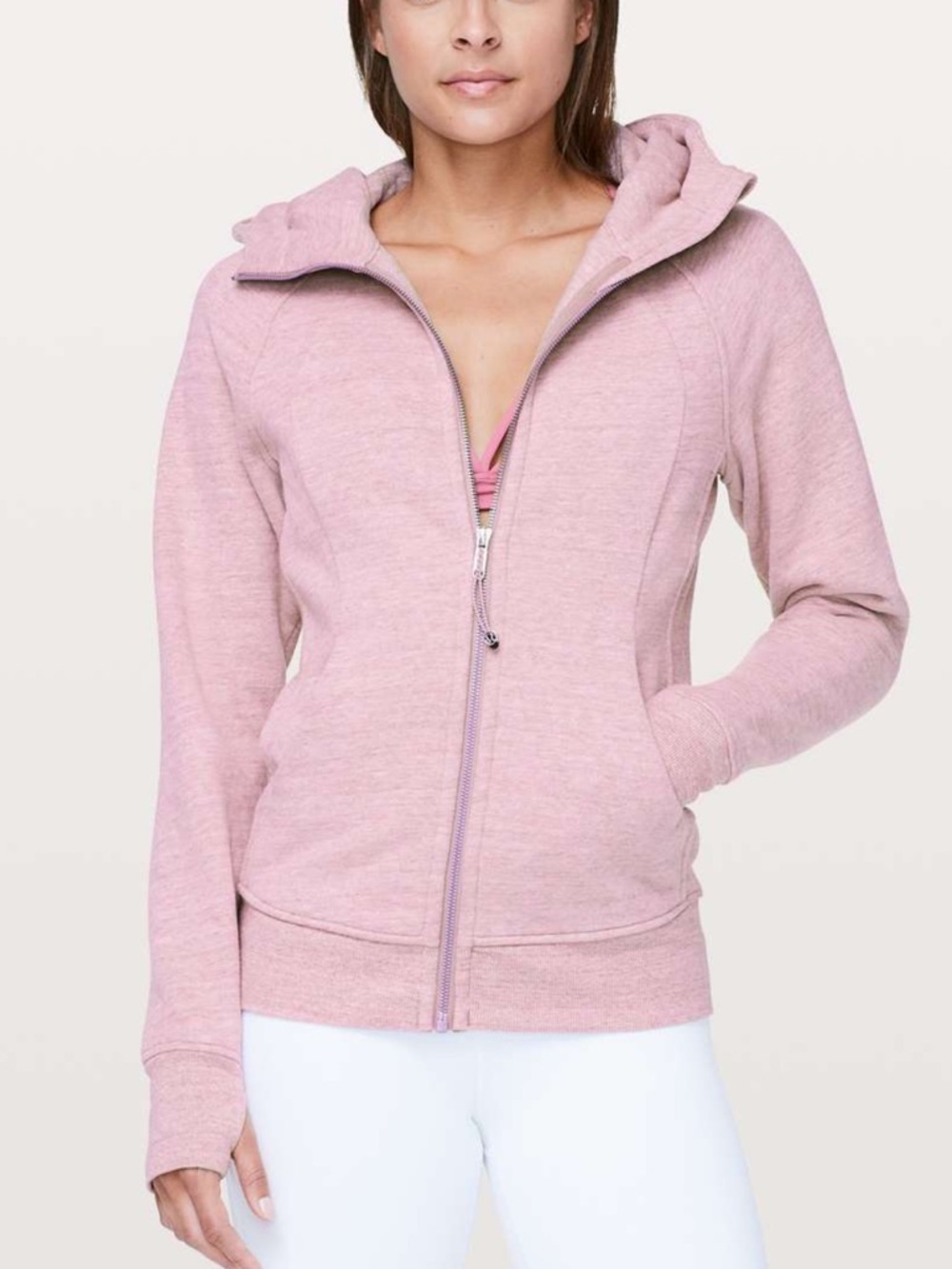 Lululemon Scuba Hoodie in Heathered Space Dye Vintage Mauve Size 6